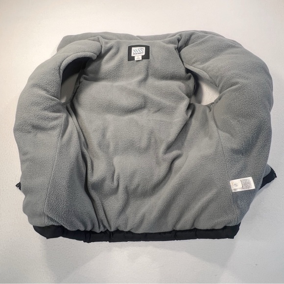 Old Navy Puffer Vest Black Size Large Sleeveless Fleece Inside Pockets Zippered - Picture 11 of 12